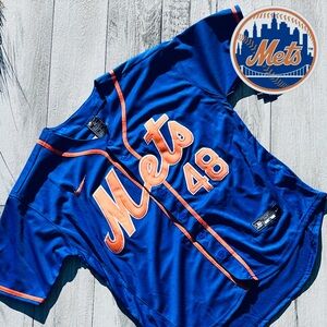 New York Mets Jacob deGrom Nike Men's Blue Jersey Size 44 MLB